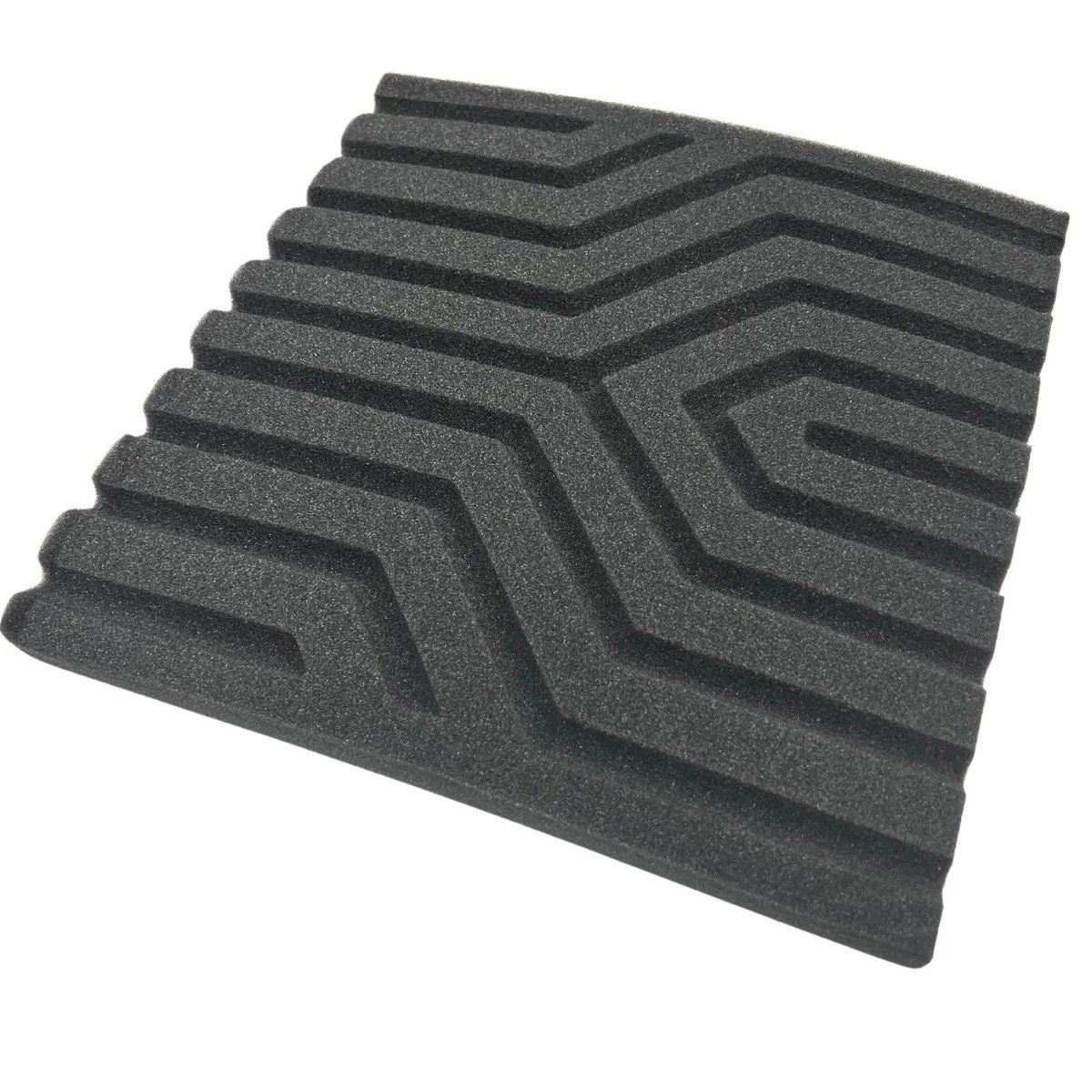 TROPIKA - Pack X12 Espuma Panel Acústico Lineal AutoAdhesivo Negro