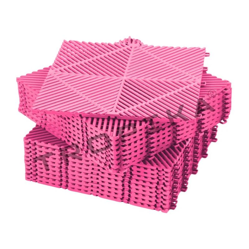 GENERICO - Piso de Garage Encastrable Modular Spectra Pack x12 Rosado
