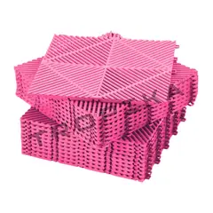 GENERICO - Piso de Garage Encastrable Modular Spectra Pack x12 Rosado