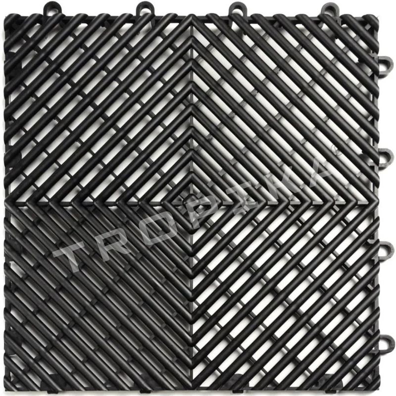 GENERICO - Piso de Garage Encastrable Modular Spectra Pack x12 Negro