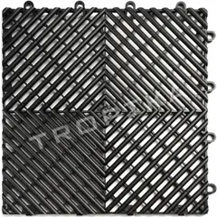 GENERICO - Piso de Garage Encastrable Modular Spectra Pack x12 Negro