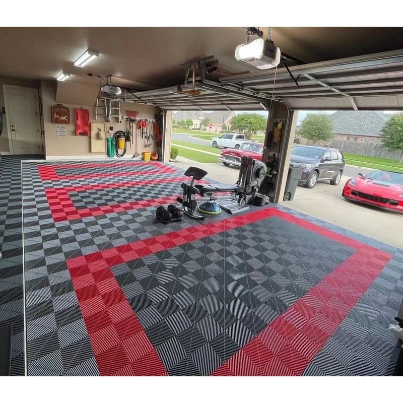 GENERICO - Piso de Garage Encastrable Modular Spectra Pack x40  Negro