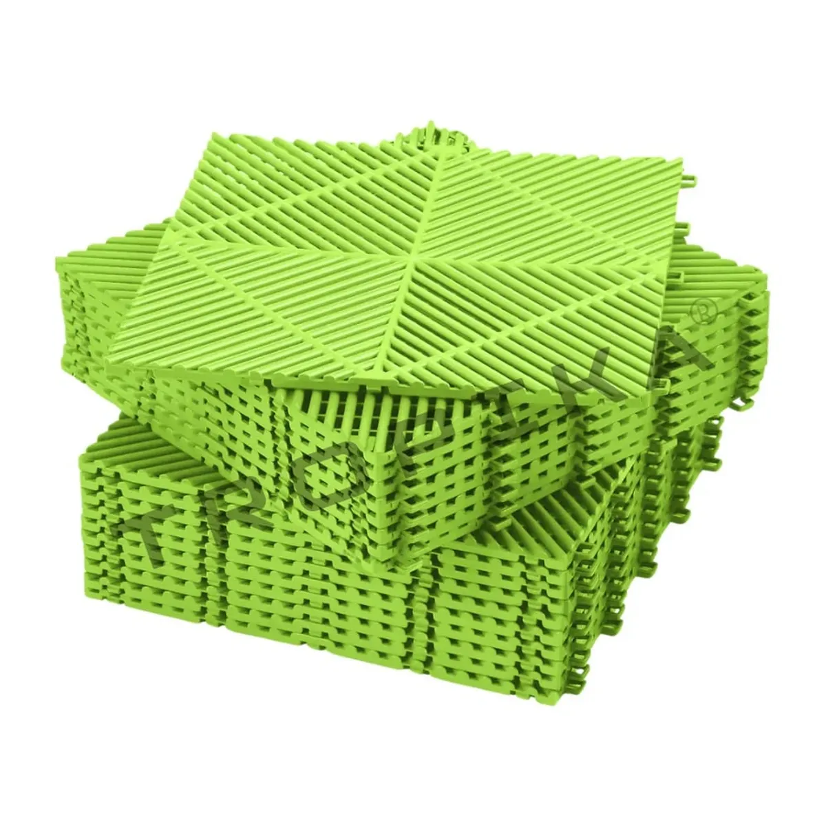 GENERICO - Piso de Garage Encastrable Modular Spectra Pack x40 Verde