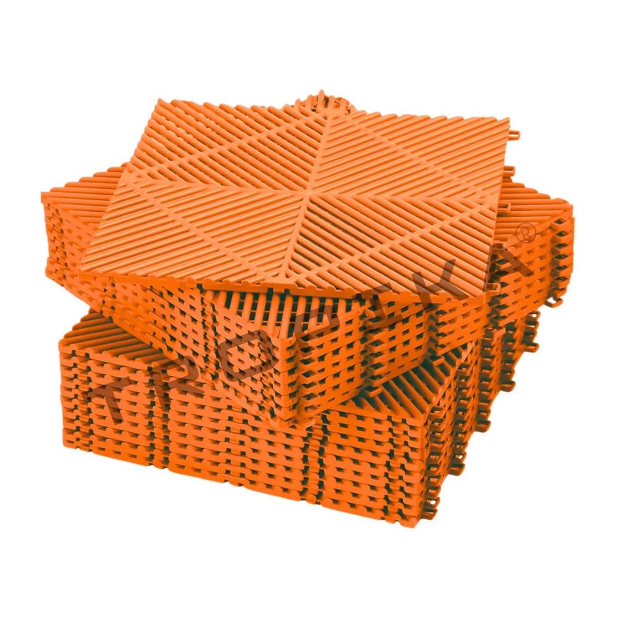 GENERICO - Piso de Garage Encastrable Modular Spectra Packx40 Naranjo