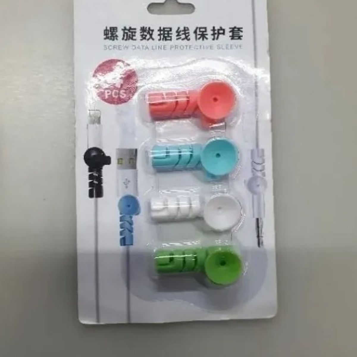 IRM - Pack 4 Protectores Para Cable Colores Surtidos Buena Calidad
