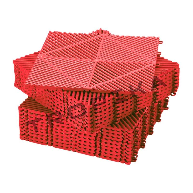 GENERICO - Piso de Garage Encastrable Modular Spectra Pack x40 Rojo