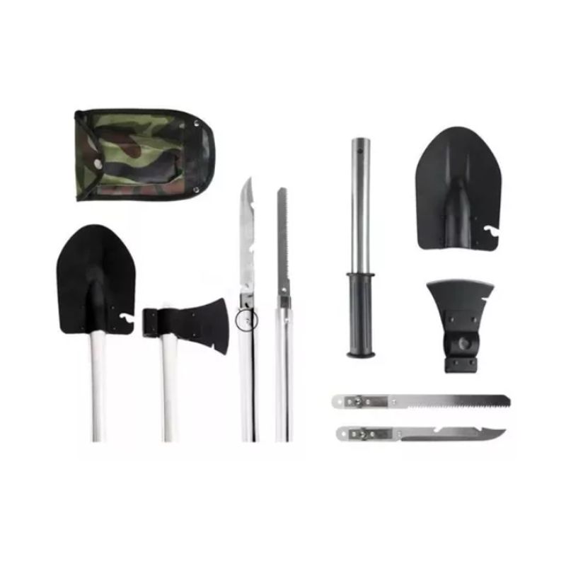 GENERICO - Pala 4 En 1 Portátil Plegable Camping Trekking Montañismo