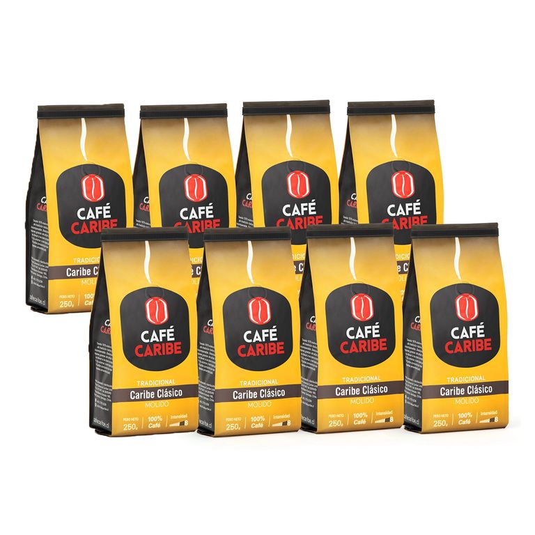 X8 Cafe Molido Caribe Clasico Tradicional - 2 kilos