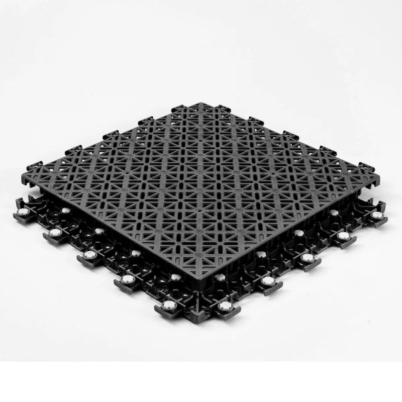 GENERICO - Piso Deportivo Modular Outdoor 4.6 m2 • Pack x50 Negro