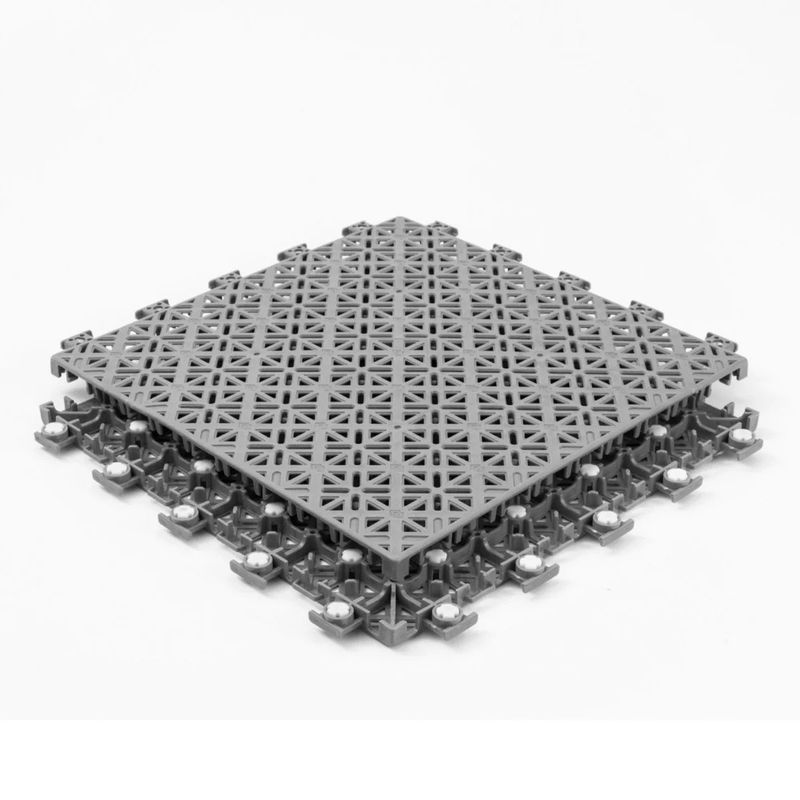 GENERICO - Piso Deportivo Modular Outdoor 4.6 m2 • Pack x50 Gris