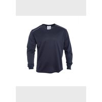 Polera Dry Fit C/Antibacterial Ml Cuello Polo Y Reflectante Gris oscuro