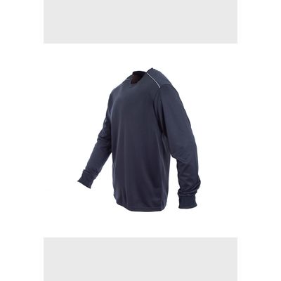 Imagen 2 del producto Polera Dry Fit C/Antibacterial Ml Cuello Polo Y Reflectante Gris oscuro