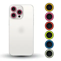 GENERICO - Vidrios Protectores Fluor Premium Camara Para iPhone 14Pro-14PM Rojo