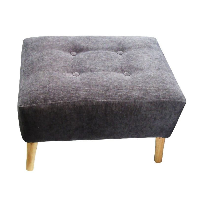 GENERICO - Pouf Petrum Gris Oscuro Altea 62x42x42 cm Máxima Design