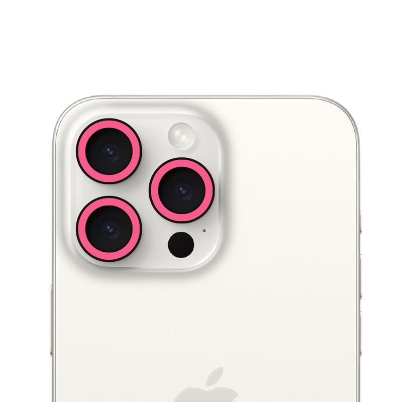 GENERICO - Vidrios Protectores Fluor Premium Camara Para iPhone 13Pro-13PM Fucsia