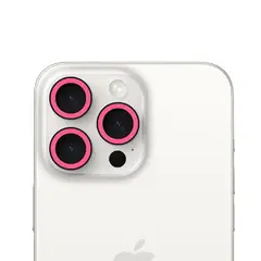 GENERICO - Vidrios Protectores Fluor Premium Camara Para iPhone 13Pro-13PM Fucsia.