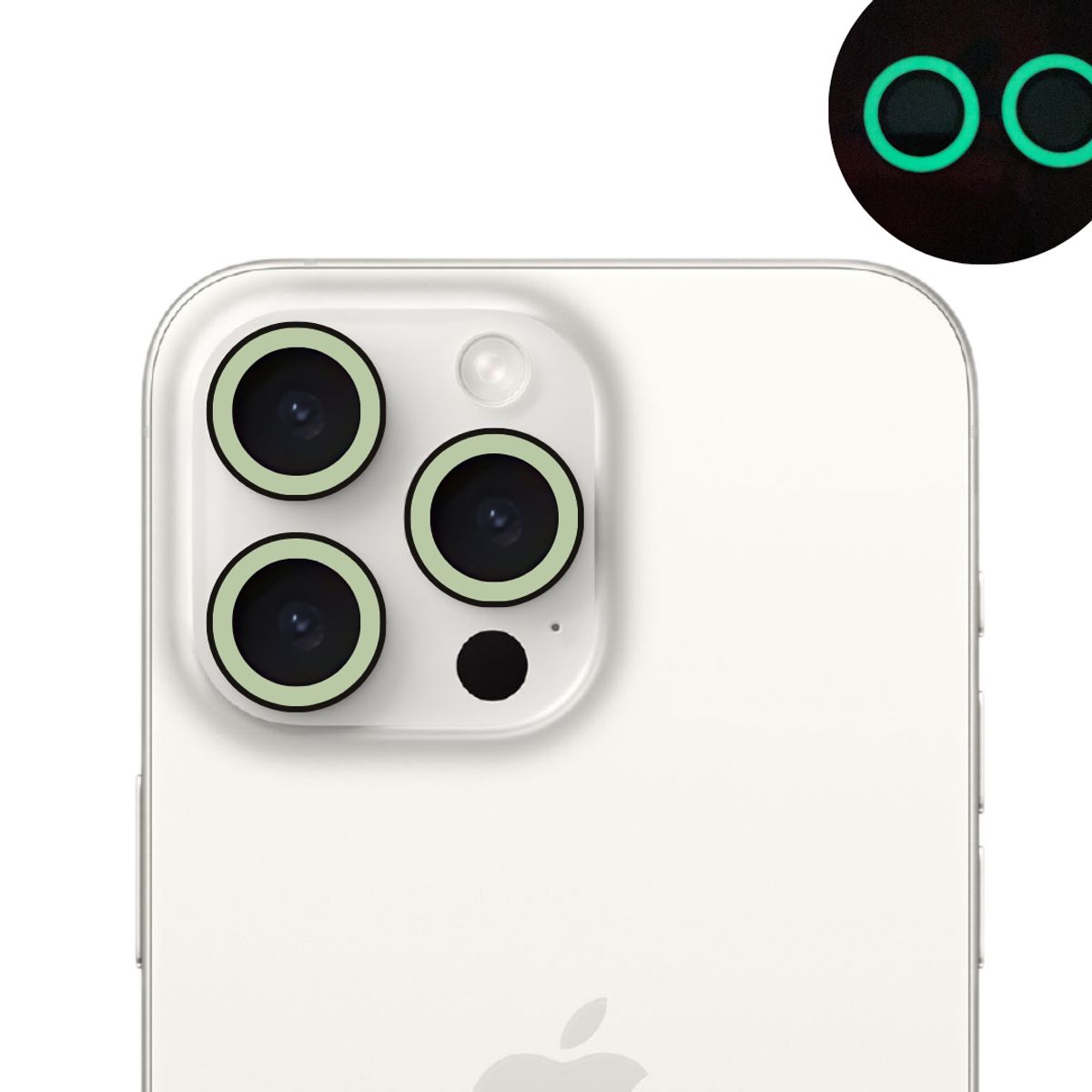 GENERICO - Vidrios Protectores Fluor Premium Camara Para iPhone 13-13mini Blanco