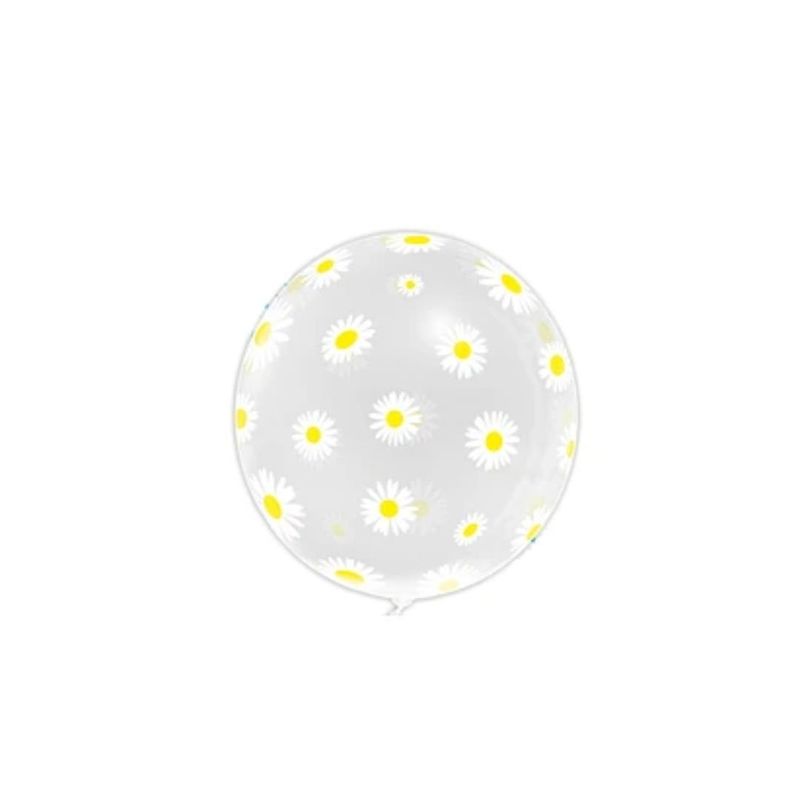 GENERICO - Globo Burbuja Con Estampado De Margarita 80cm