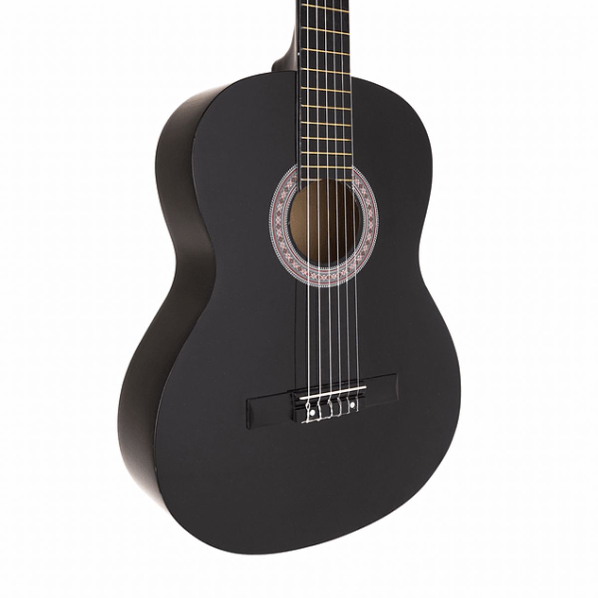 EPIC - Guitarra Clásica Negra 38 Pulgadas Epic con Funda