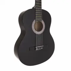EPIC - Guitarra Clásica Negra 38 Pulgadas con Funda