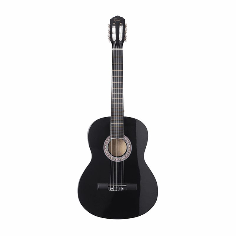 EPIC - Guitarra Clásica Negra 38 Pulgadas Epic con Funda