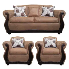 AMERICA DECORA - Living 3-1-1 Grand Santi Envejecido Café Teja