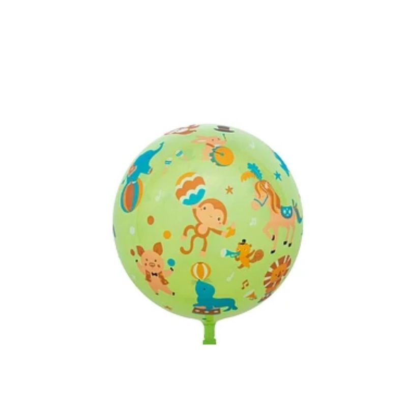 GENERICO - Globo Burbuja Verde De Animales 80cm