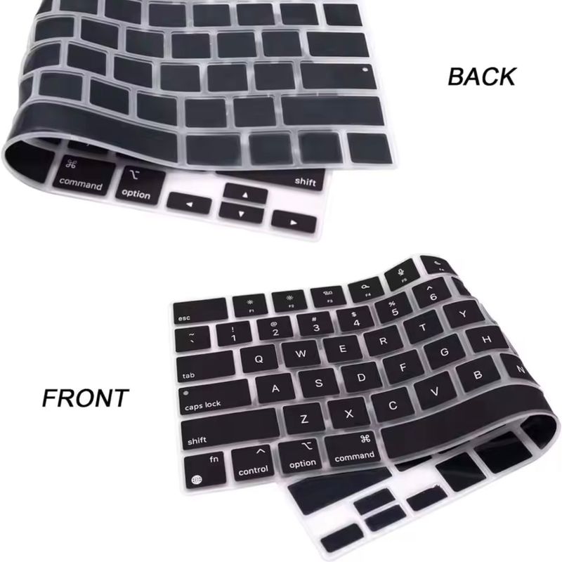 GENERICO - Protector Cubre Teclado Negro Para Macbook Pro 13 (A2141/A2251/A2338)