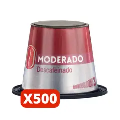 CAFE CARIBE - Café Moderado Descafeinado 500 cápsulas Nespresso Compatible