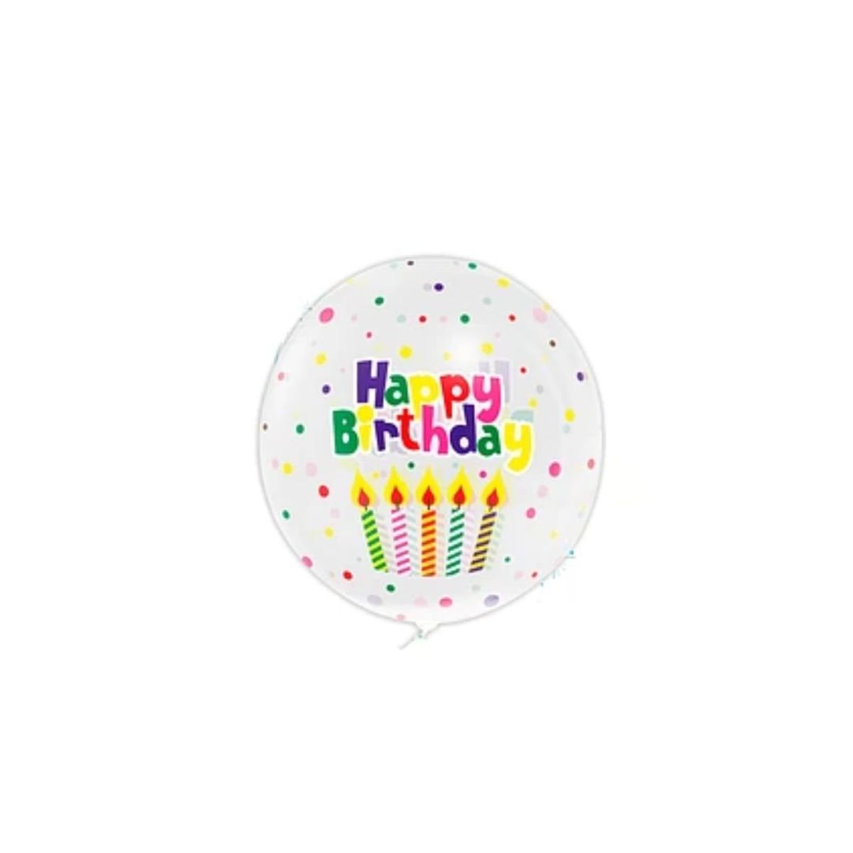 GENERICO - Globo Burbuja Happy Birthday 80cm