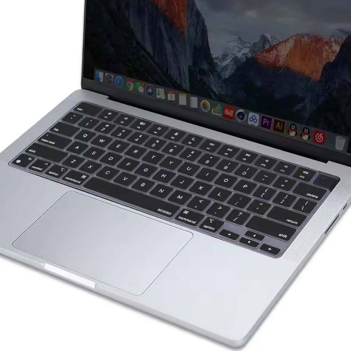 GENERICO - Protector Cubre Teclado Negro Para Macbook New Air 13 (A2179/A2337)