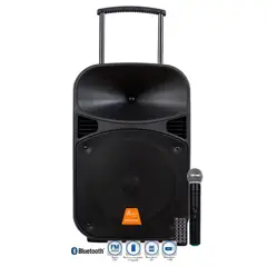 BARETONE - Parlante 12 pulgadas con micrófono inalámbrico