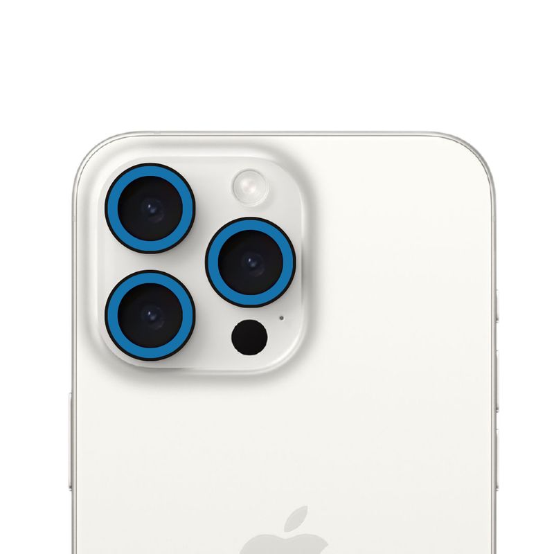 GENERICO - Vidrios Protectores Fluor Premium Camara Para iPhone 15Pro-15PM Azul.