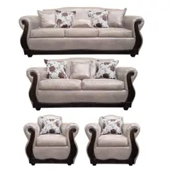 AMERICA DECORA - Living 4-3-1-1 Grand Santi Envejecido Beige
