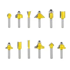 OEM - Juego De 12 Brocas Fresas Madera Router 6.35mm 1/4