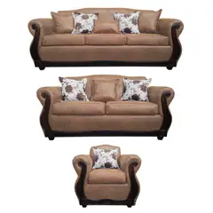 AMERICA DECORA - Living 4-3-1 Grand Santi Envejecido Café Teja