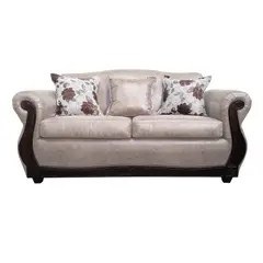 AMERICA DECORA - Sofá Para 3 Personas Grand Santi Envejecido Beige