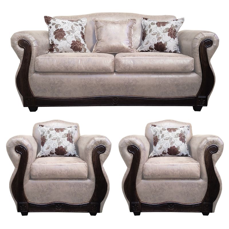 AMERICA DECORA - Living 3-1-1 Grand Santi Envejecido Beige