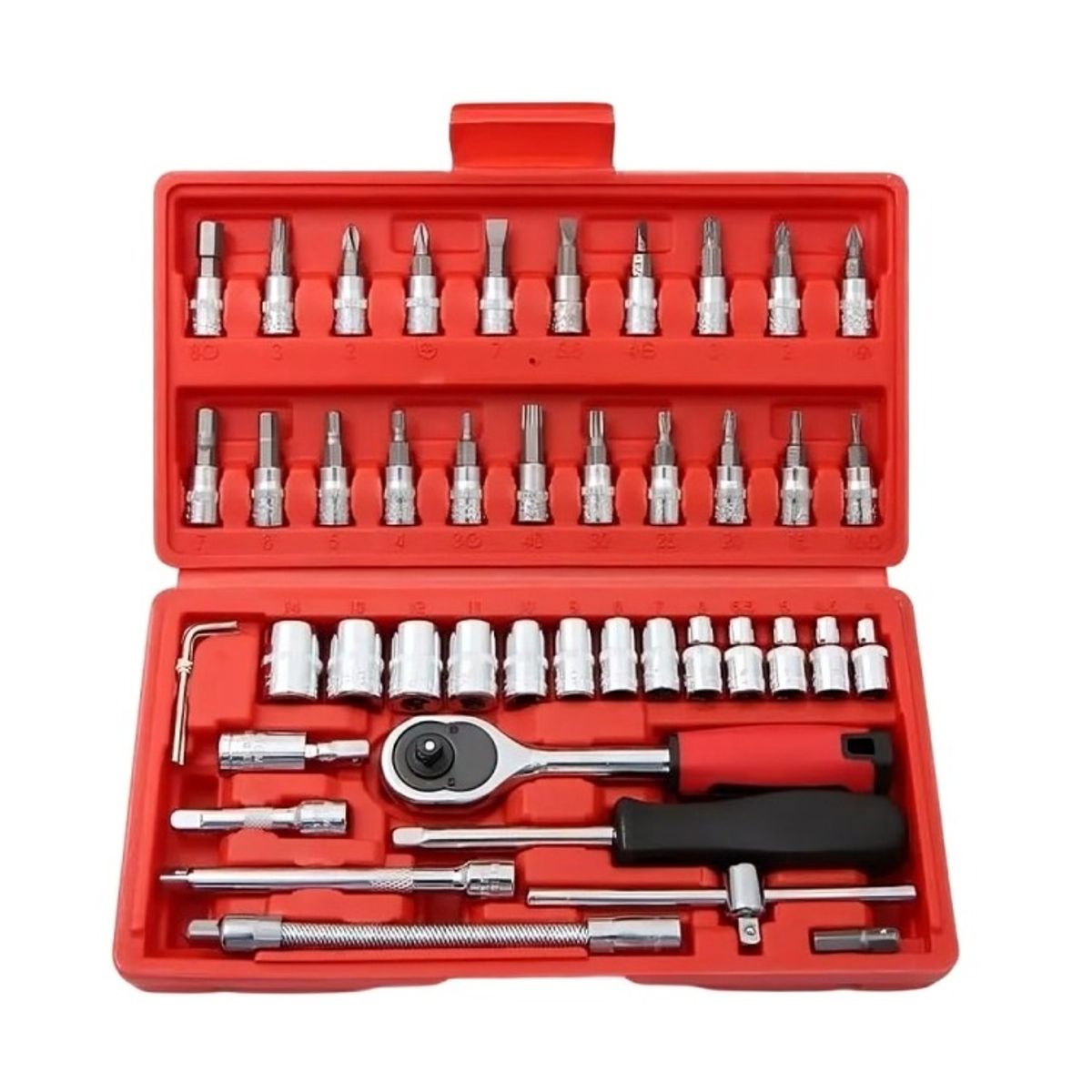 OEM - Juego Caja Set Dados Chicharra Herramientas 46 Piezas