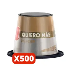 CAFE CARIBE - Café Quiero Más - 500 Cápsulas Nespresso Compatibles