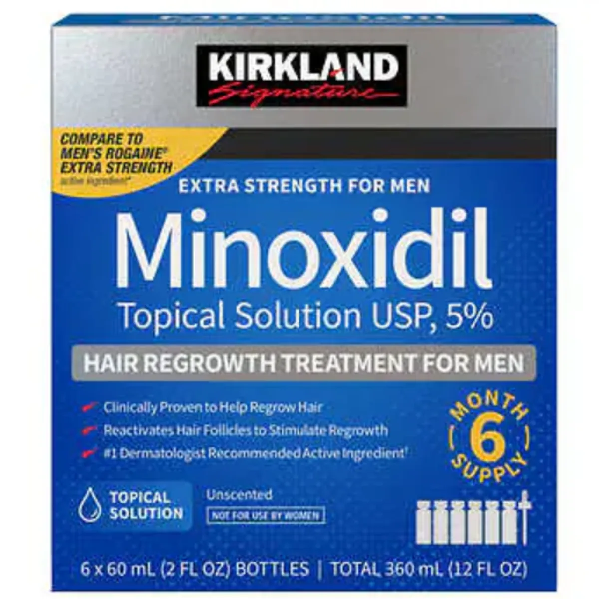 KIRKLAND - MINOXIDIL KIRKLAND TRATAMIENTO 1 MES + GOTERO GENERICO