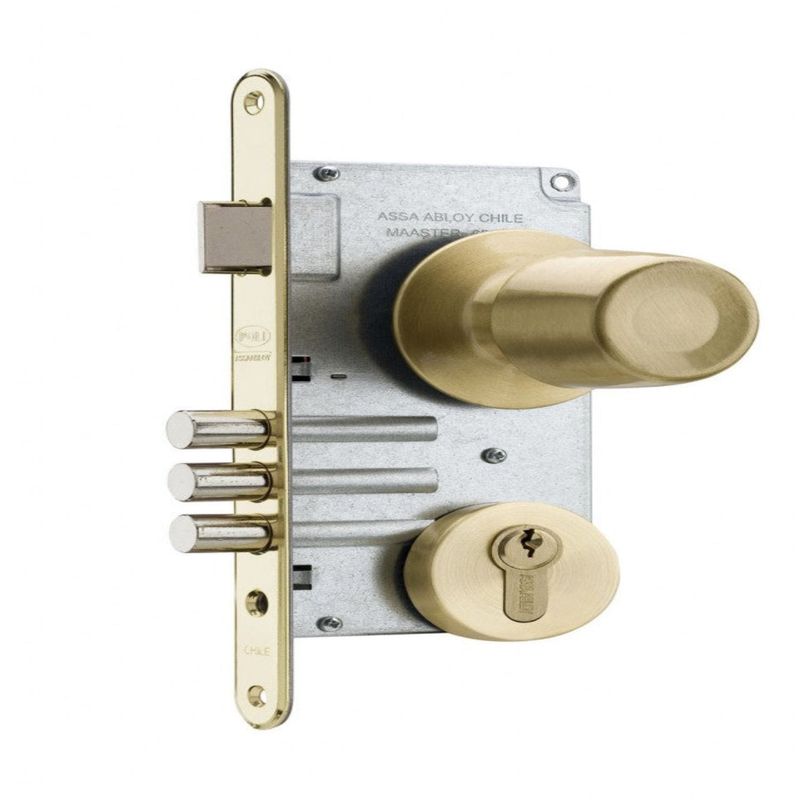 POLI - Cerradura Embutida POLI Urbano B60 Oficina Bronce
