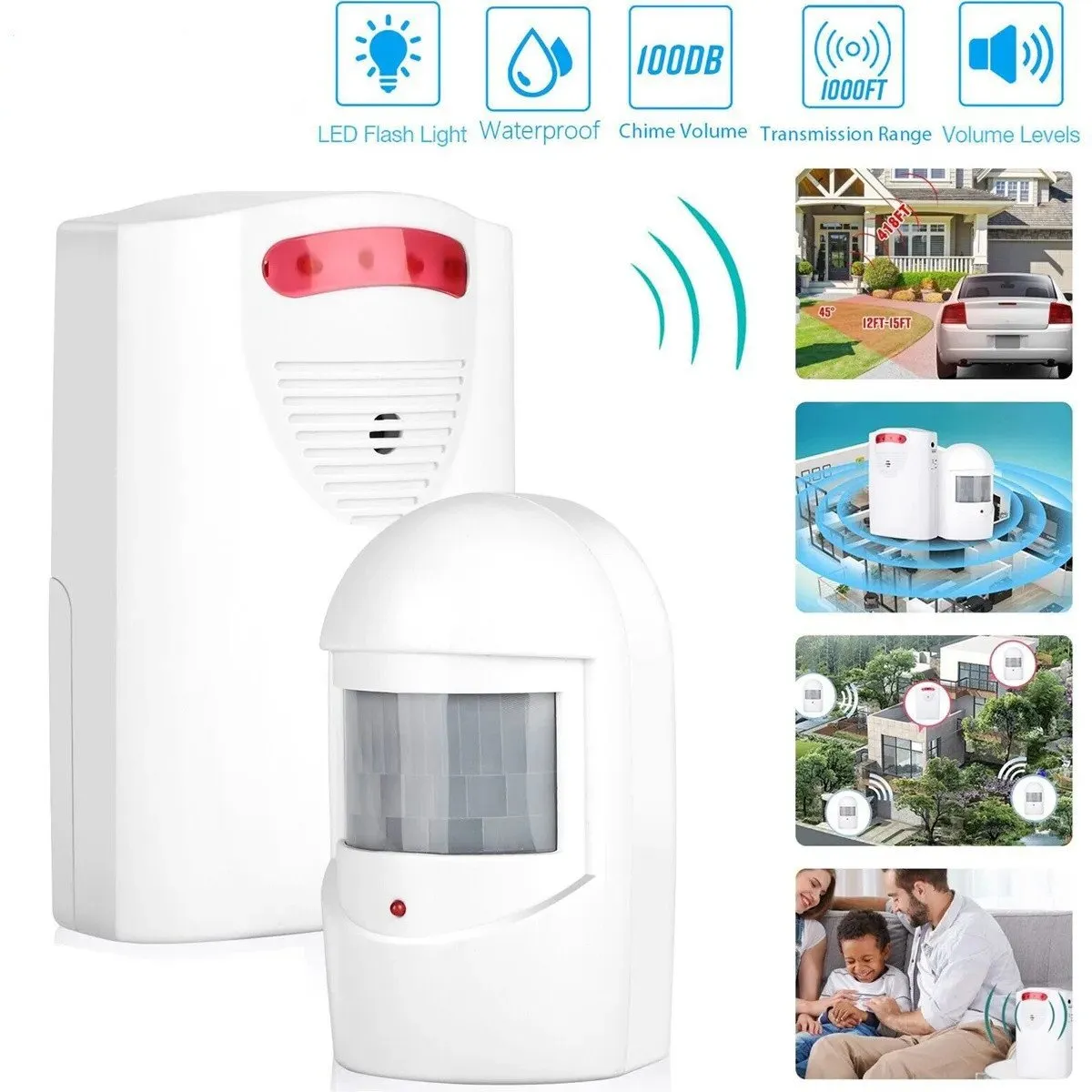 KUANGYE - Sensor Movimiento Entrada A Local Casa Sonido Alarma Aviso