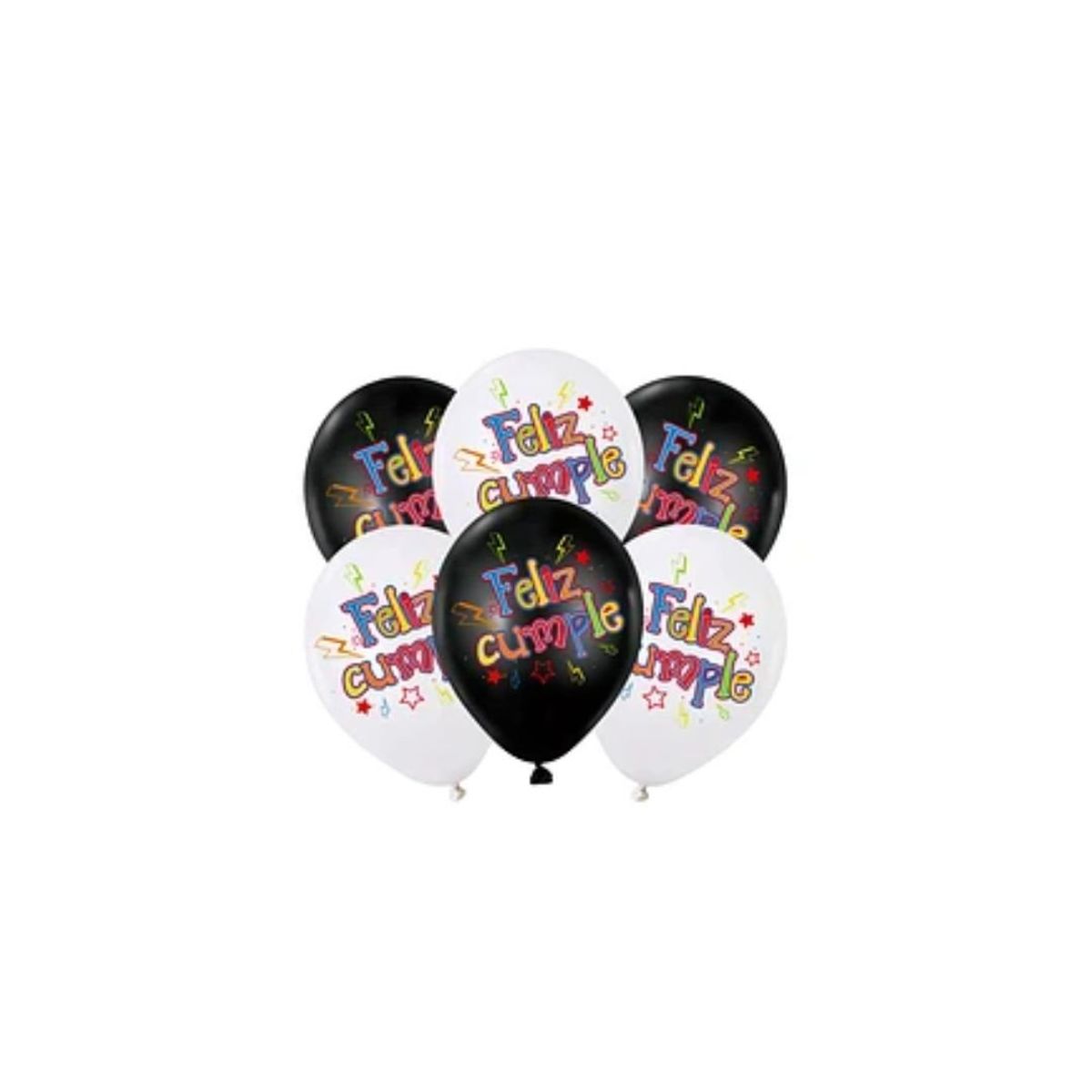 GENERICO - Set De Globos De Latex Feliz Cumpleaños 6pcs