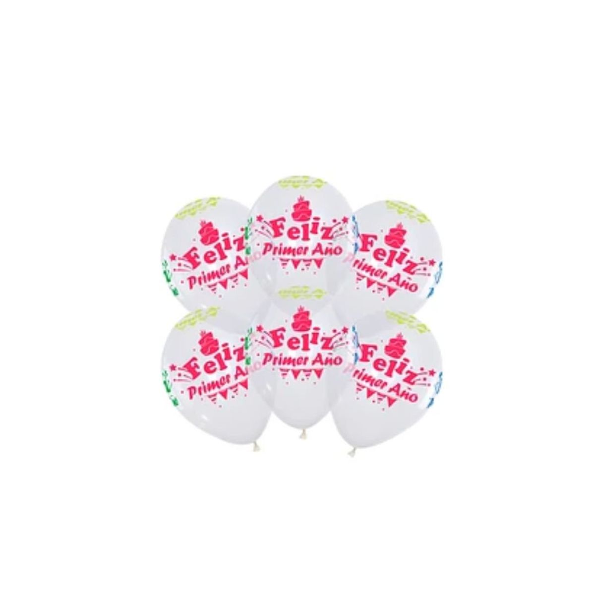 GENERICO - Globos De Latex Feliz Primer Año