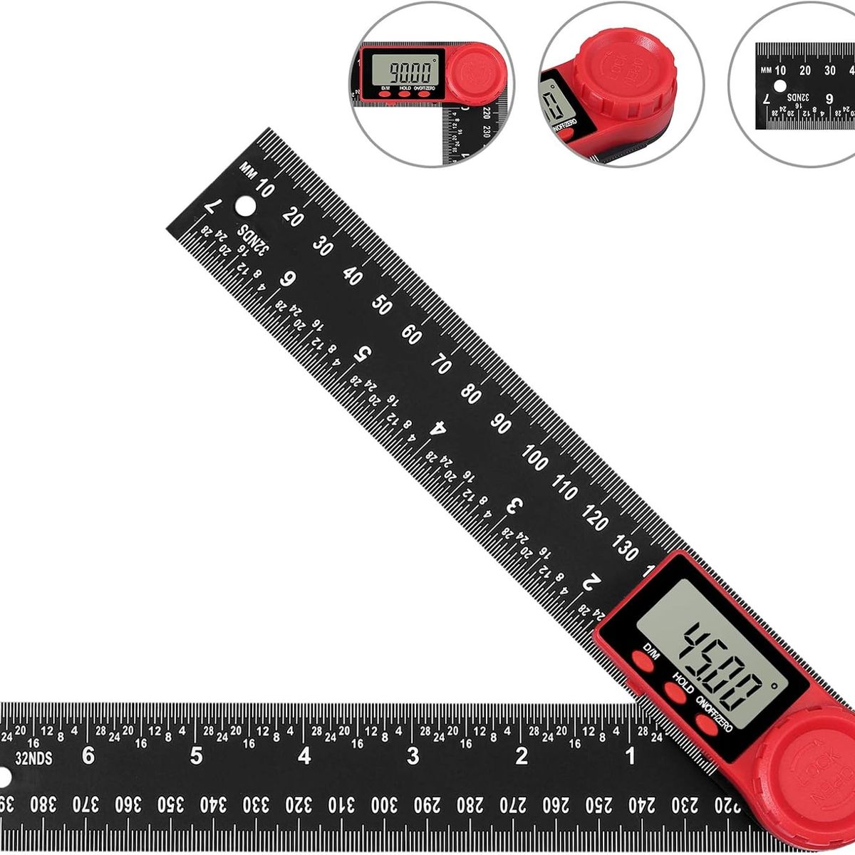 KUANGYE - Medidor De Ángulos Lcd Goniometro Digital