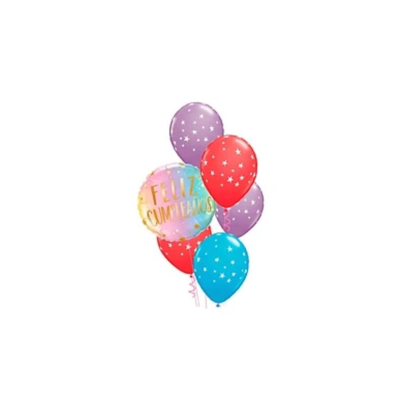 GENERICO - Set De Globos De Látex Feliz Cumpleaños 6pcs