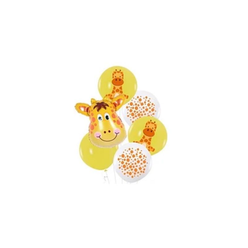 GENERICO - Set De Globos Con Estampado De Jirafa 6pcs