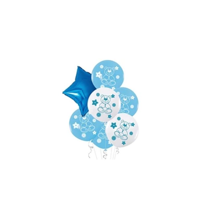 GENERICO - Set De Globos De Látex Oso 7pcs