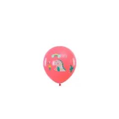 GENERICO - Globo Latex Colores Surtidos Figura De Dinosaurio 6pcs 30cm